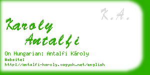 karoly antalfi business card